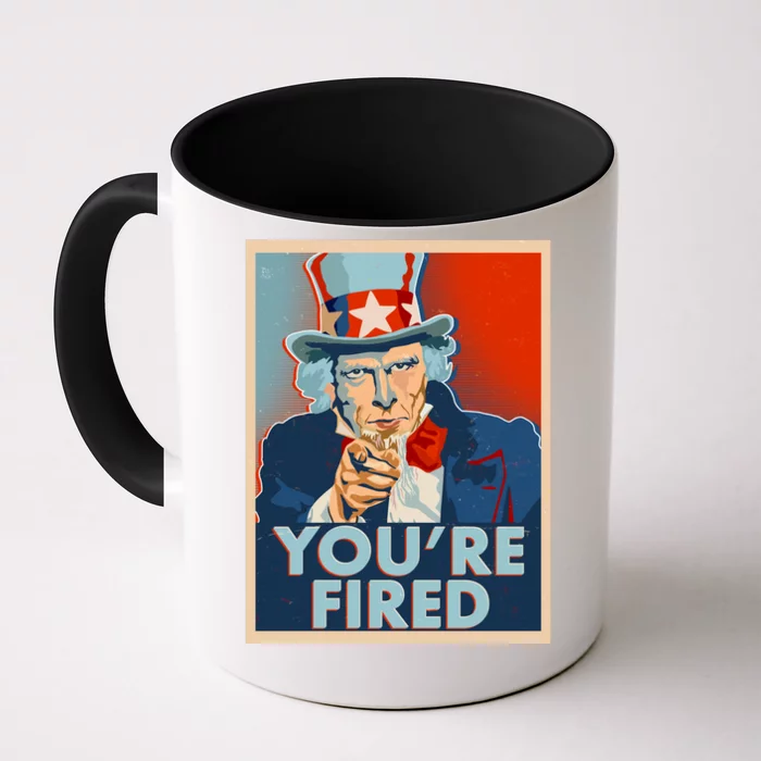 Uncle Sam Trump You're Fired Poster Front & Back Coffee Mug