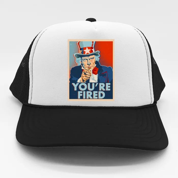 Uncle Sam Trump You're Fired Poster Trucker Hat