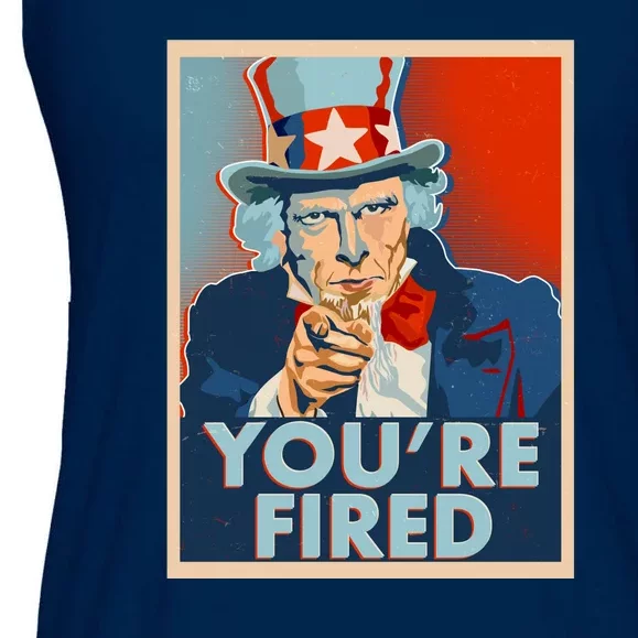 Uncle Sam Trump You're Fired Poster Ladies Essential Flowy Tank