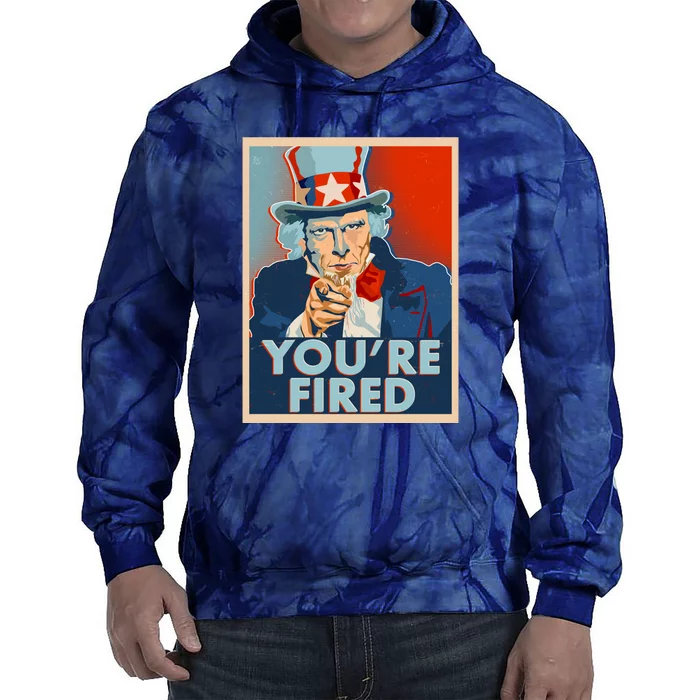 Uncle Sam Trump You're Fired Poster Tie Dye Hoodie