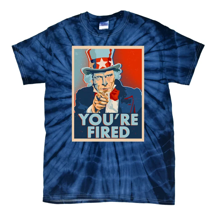 Uncle Sam Trump You're Fired Poster Tie-Dye T-Shirt