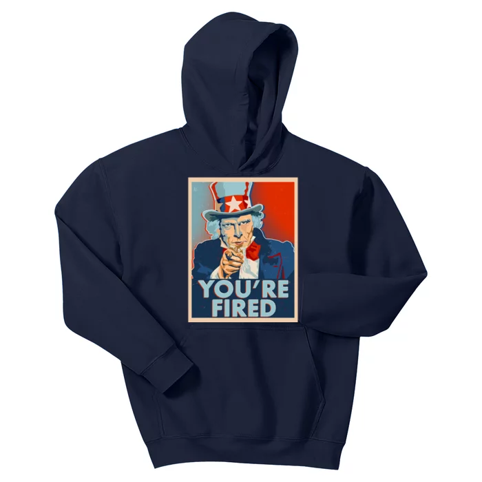 Uncle Sam Trump You're Fired Poster Kids Hoodie