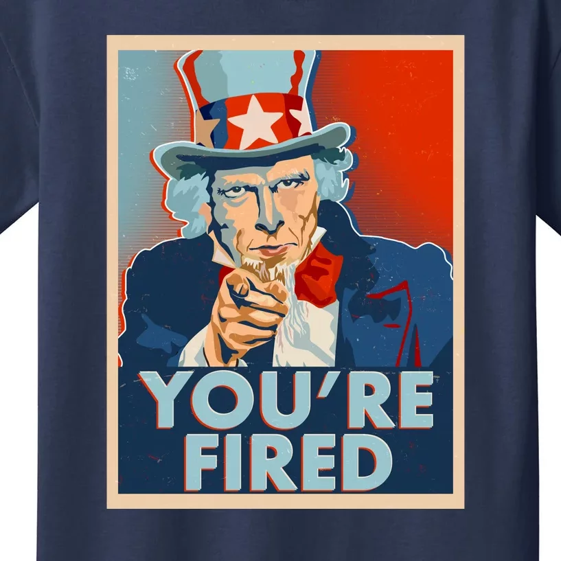 Uncle Sam Trump You're Fired Poster Kids T-Shirt