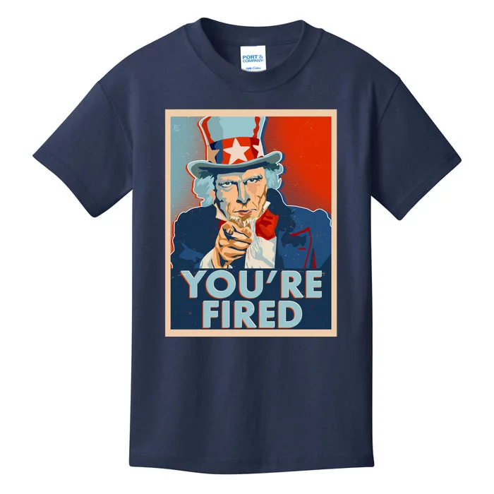 Uncle Sam Trump You're Fired Poster Kids T-Shirt