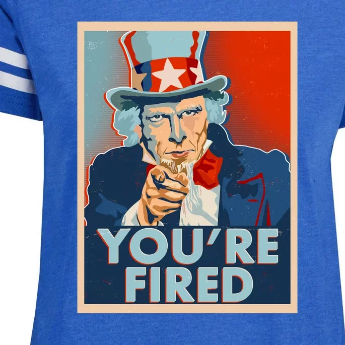 Uncle Sam Trump You're Fired Poster Enza Ladies Jersey Football T-Shirt