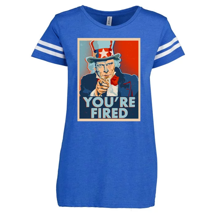 Uncle Sam Trump You're Fired Poster Enza Ladies Jersey Football T-Shirt