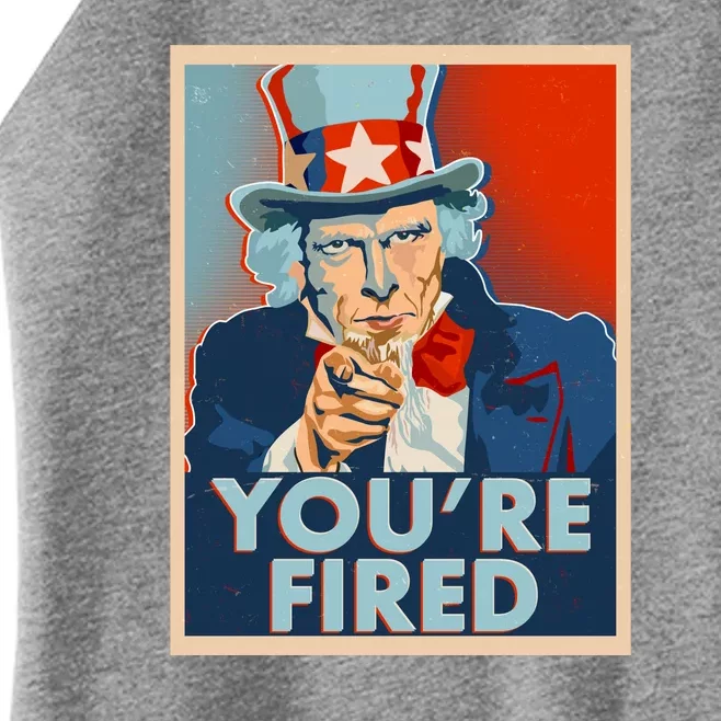 Uncle Sam Trump You're Fired Poster Women’s Perfect Tri Rocker Tank