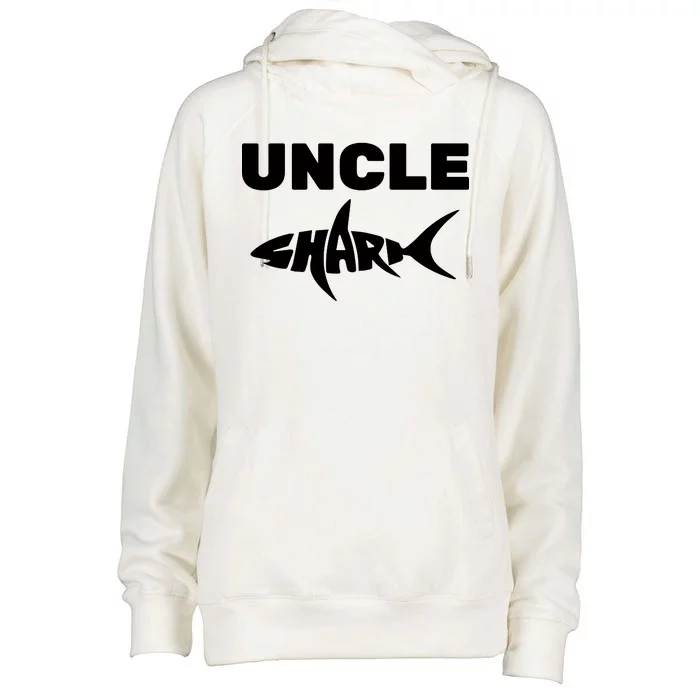 Uncle Shark Womens Funnel Neck Pullover Hood