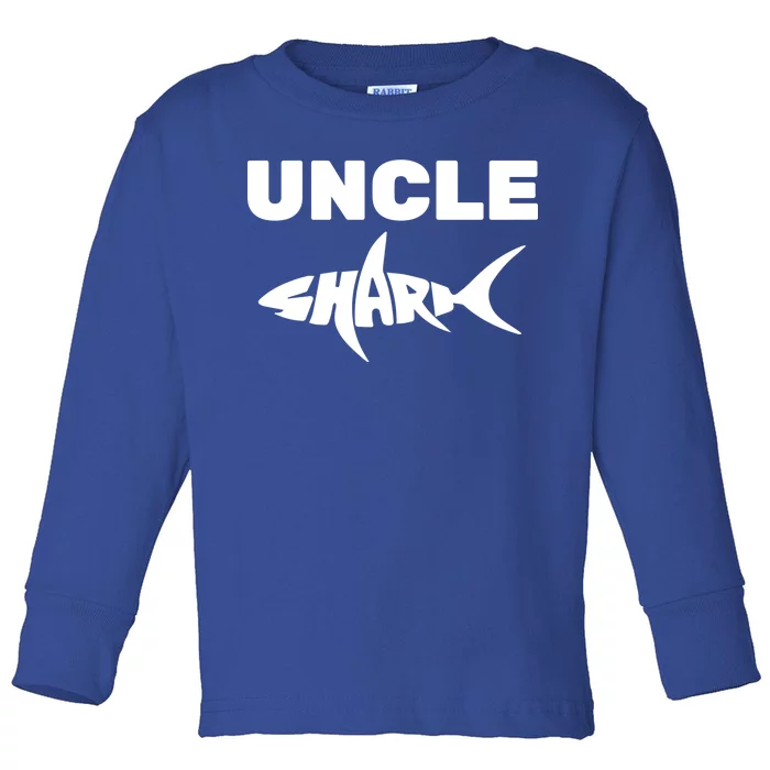 Uncle Shark Toddler Long Sleeve Shirt