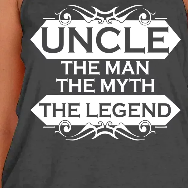 Uncle The Man The Myth The Legend Women's Knotted Racerback Tank