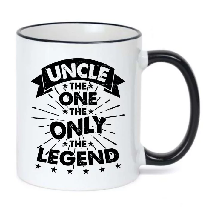 Uncle The One The Only The Legend Black Color Changing Mug