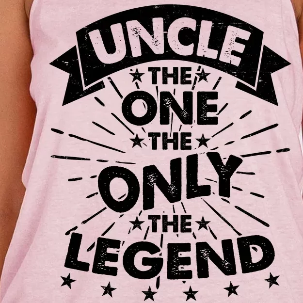 Uncle The One The Only The Legend Women's Knotted Racerback Tank