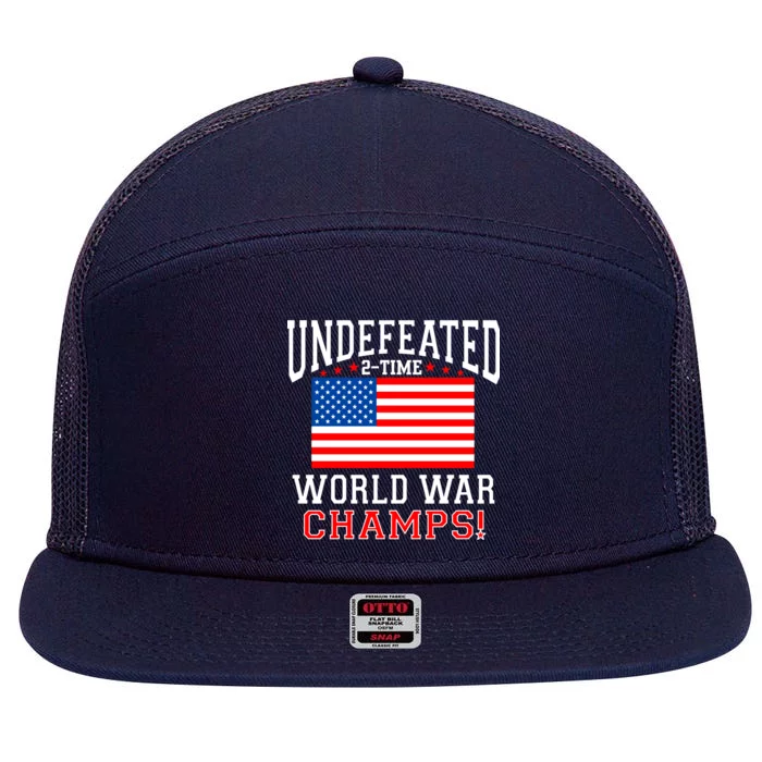 Undefeated 2-Time World War Champs 7 Panel Mesh Trucker Snapback Hat