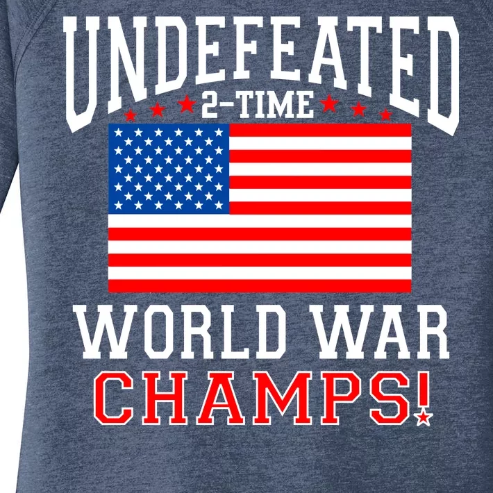 Undefeated 2-Time World War Champs Women's Perfect Tri Tunic Long Sleeve Shirt