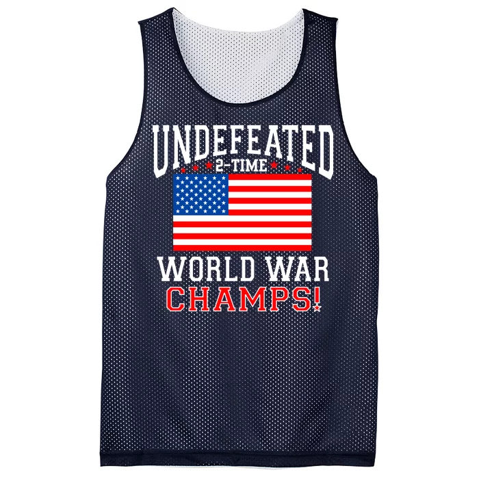 Undefeated 2-Time World War Champs Mesh Reversible Basketball Jersey Tank