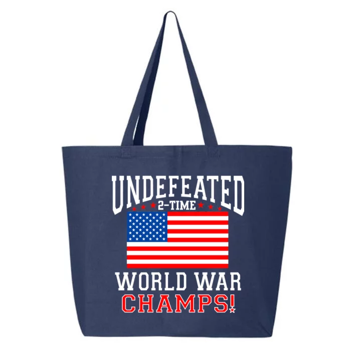 Undefeated 2-Time World War Champs 25L Jumbo Tote