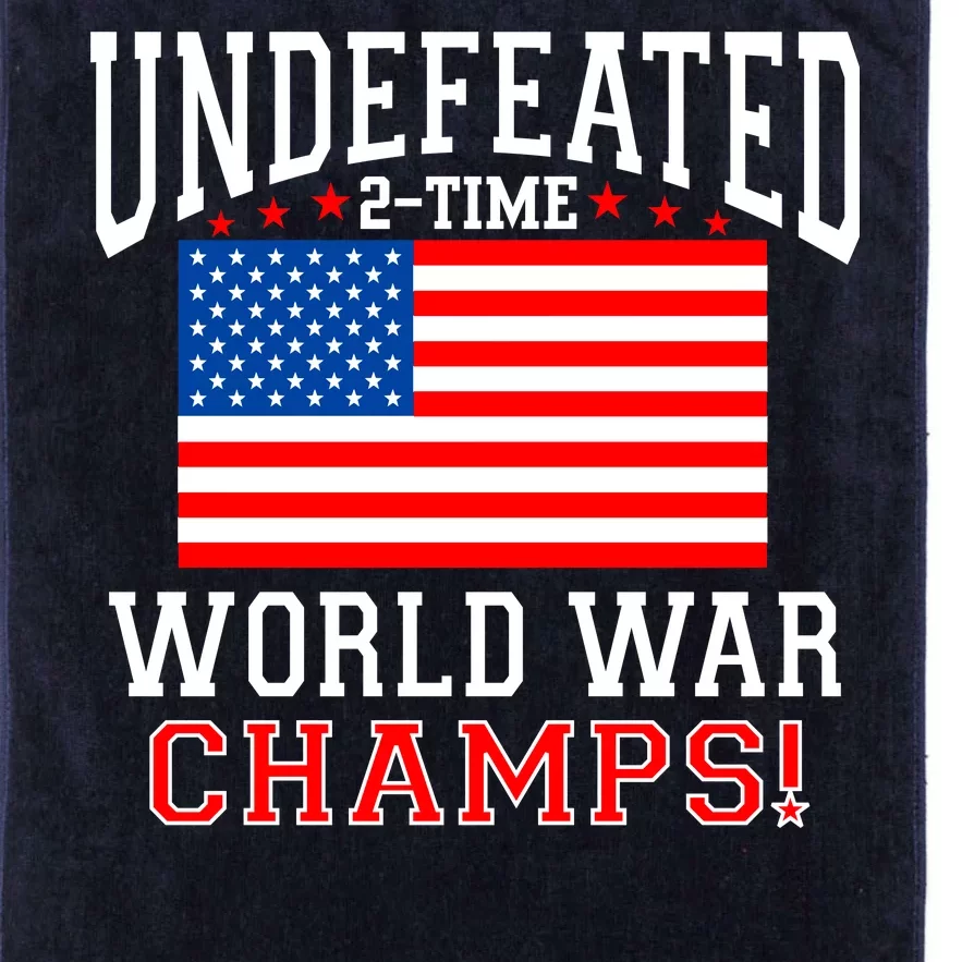 Undefeated 2-Time World War Champs Platinum Collection Golf Towel