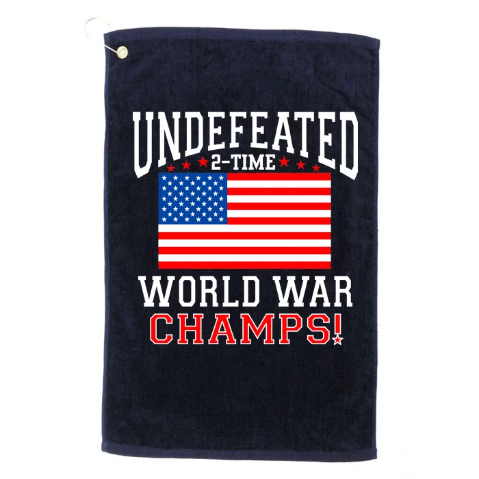 Undefeated 2-Time World War Champs Platinum Collection Golf Towel