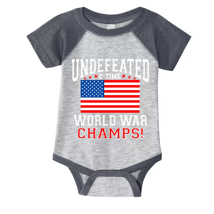 Undefeated 2-Time World War Champs Infant Baby Jersey Bodysuit