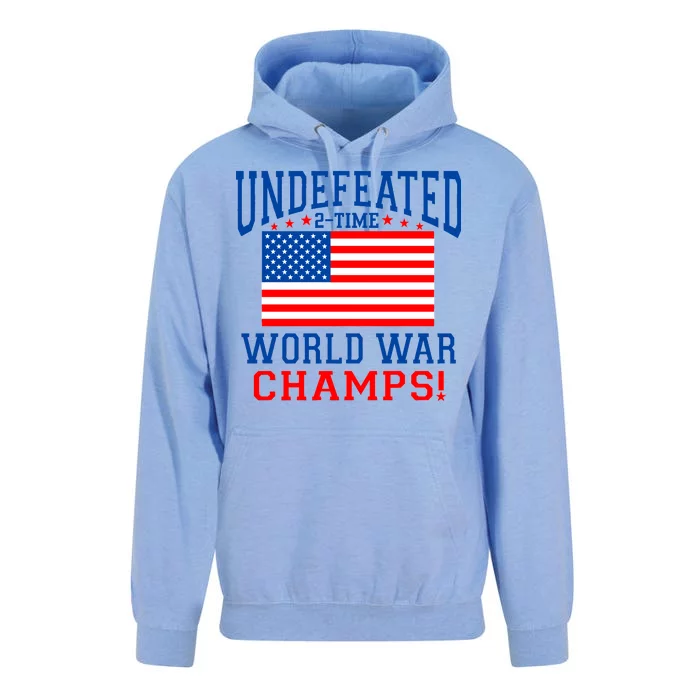 Undefeated 2-Time World War Champs Unisex Surf Hoodie