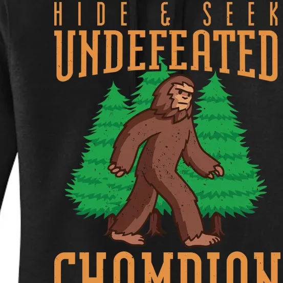 Undefeated Hide & Seek Champion Bigfoot Women's Pullover Hoodie