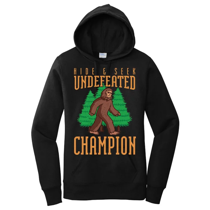 Undefeated Hide & Seek Champion Bigfoot Women's Pullover Hoodie