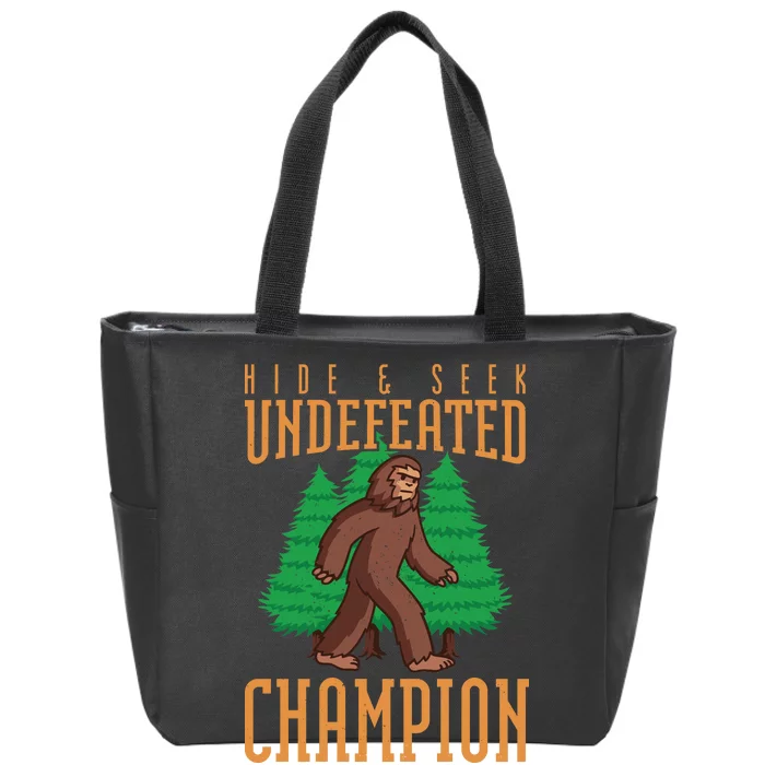 Undefeated Hide & Seek Champion Bigfoot Zip Tote Bag