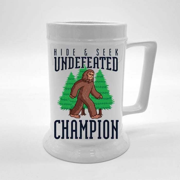 Undefeated Hide & Seek Champion Bigfoot Front & Back Beer Stein