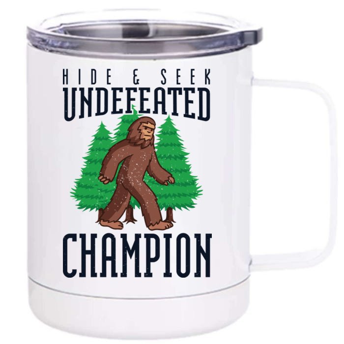 Undefeated Hide & Seek Champion Bigfoot Front & Back 12oz Stainless Steel Tumbler Cup