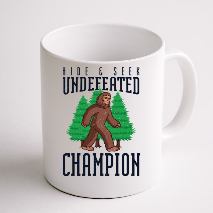 Undefeated Hide & Seek Champion Bigfoot Front & Back Coffee Mug