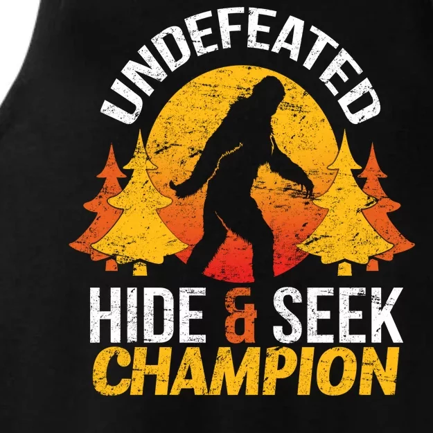 Undefeated Hide And Seek Champion Bigfoot Ladies Tri-Blend Wicking Tank