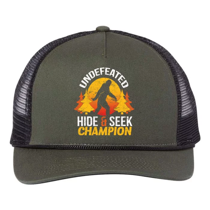 Undefeated Hide And Seek Champion Bigfoot Retro Rope Trucker Hat Cap