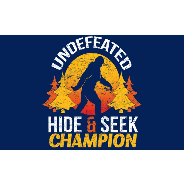 Undefeated Hide And Seek Champion Bigfoot Bumper Sticker