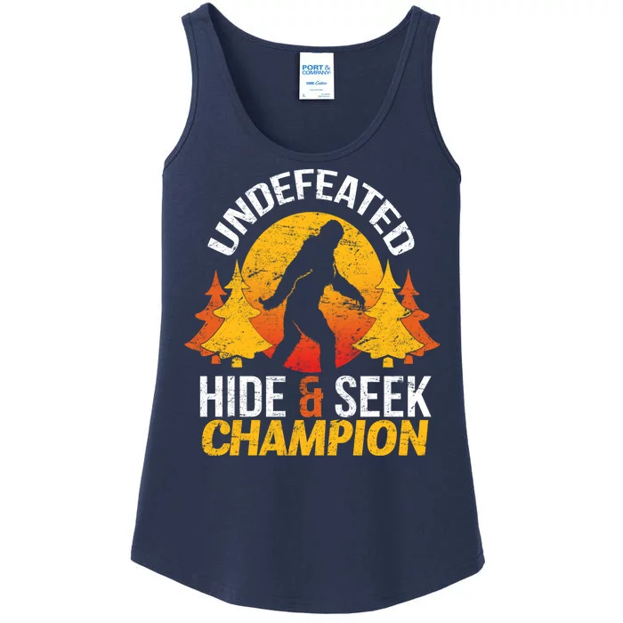 Undefeated Hide And Seek Champion Bigfoot Ladies Essential Tank