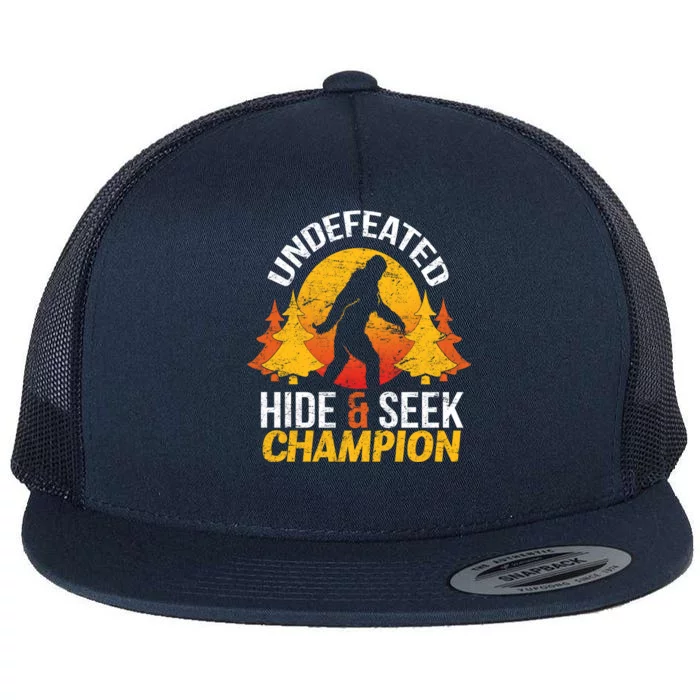 Undefeated Hide And Seek Champion Bigfoot Flat Bill Trucker Hat