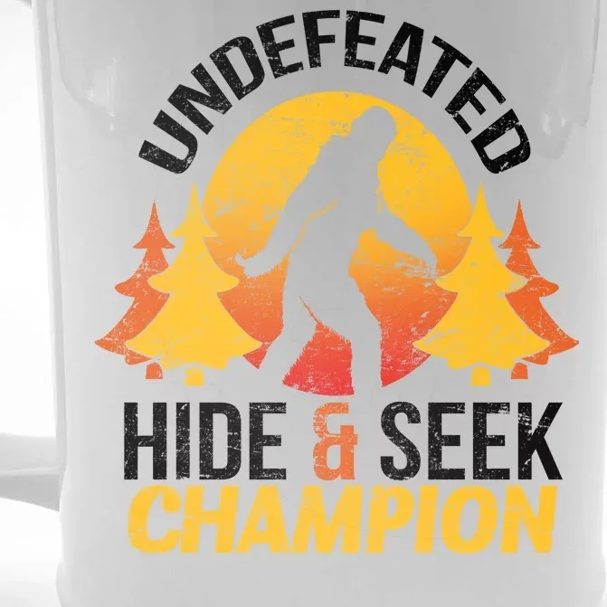 Undefeated Hide And Seek Champion Bigfoot Front & Back Beer Stein