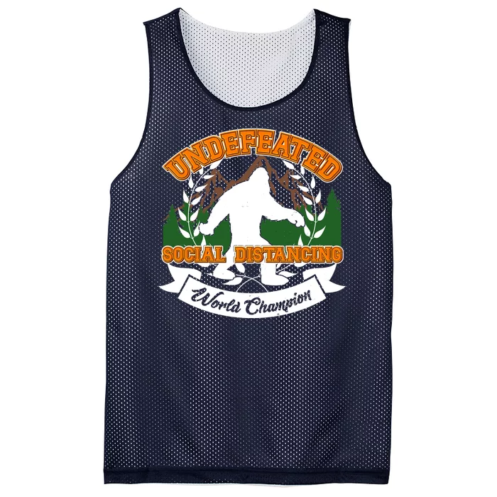 Undefeated Sasquatch Social Distancing Bigfoot Mesh Reversible Basketball Jersey Tank