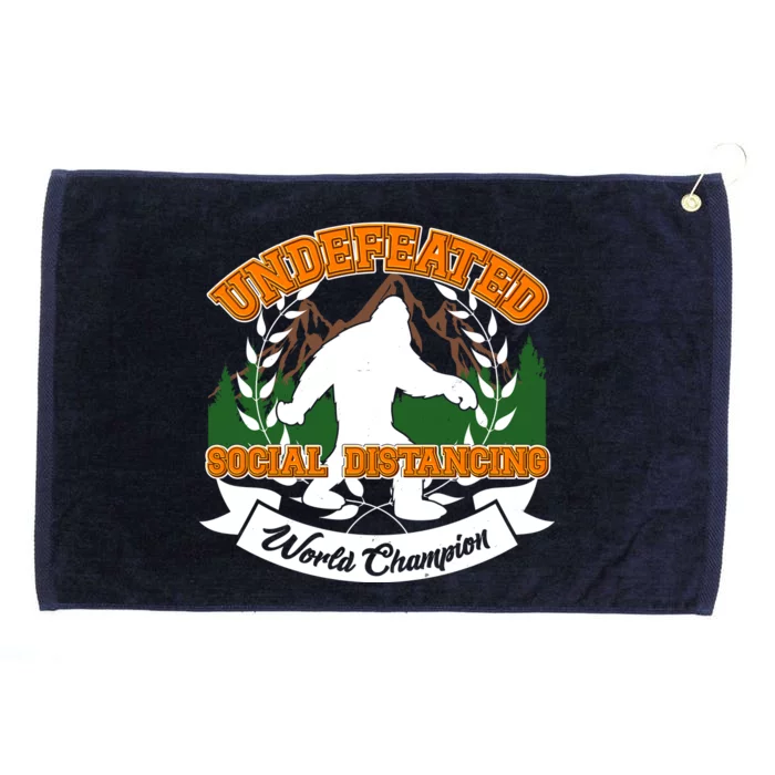 Undefeated Sasquatch Social Distancing Bigfoot Grommeted Golf Towel