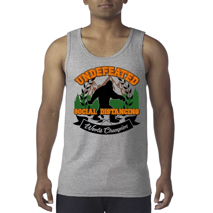 Undefeated Sasquatch Social Distancing Bigfoot Tank Top