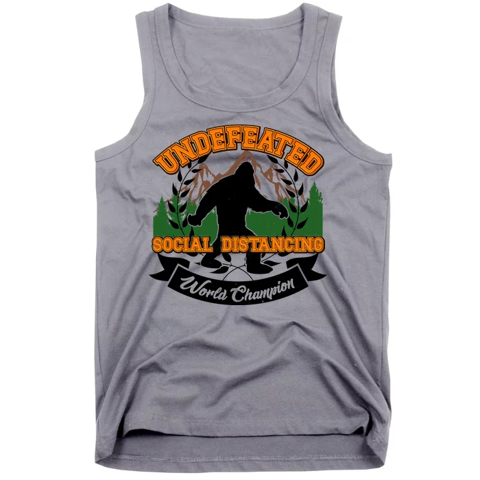 Undefeated Sasquatch Social Distancing Bigfoot Tank Top