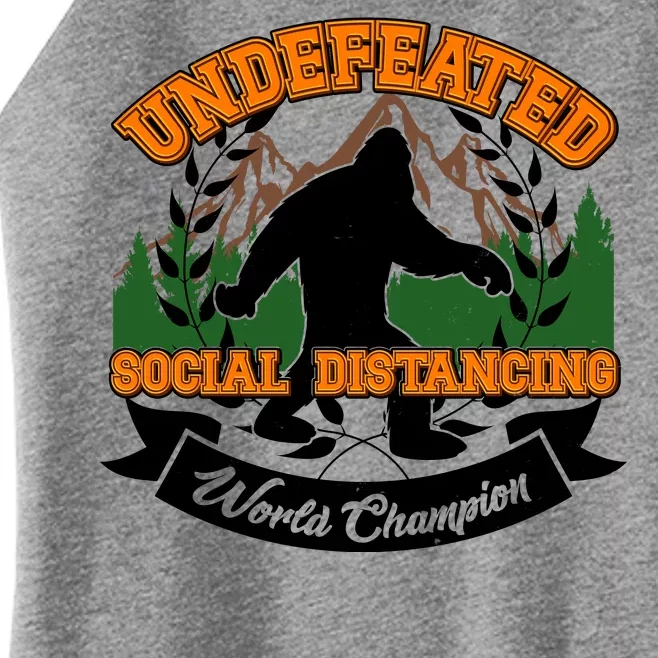 Undefeated Sasquatch Social Distancing Bigfoot Women’s Perfect Tri Rocker Tank