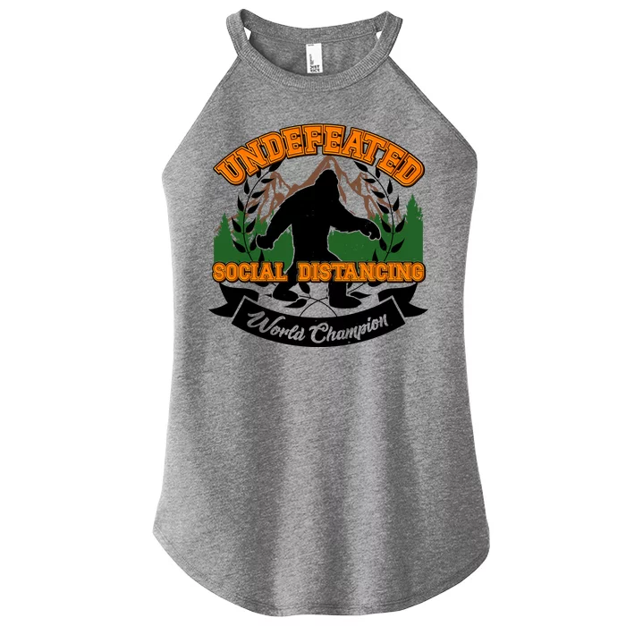 Undefeated Sasquatch Social Distancing Bigfoot Women’s Perfect Tri Rocker Tank