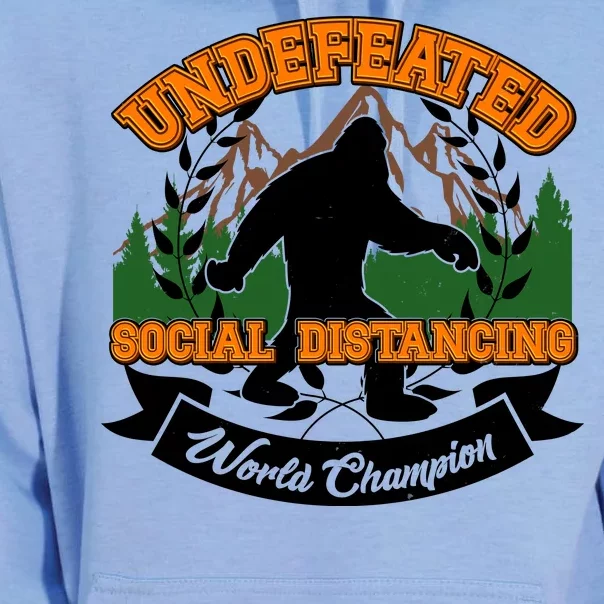 Undefeated Sasquatch Social Distancing Bigfoot Unisex Surf Hoodie