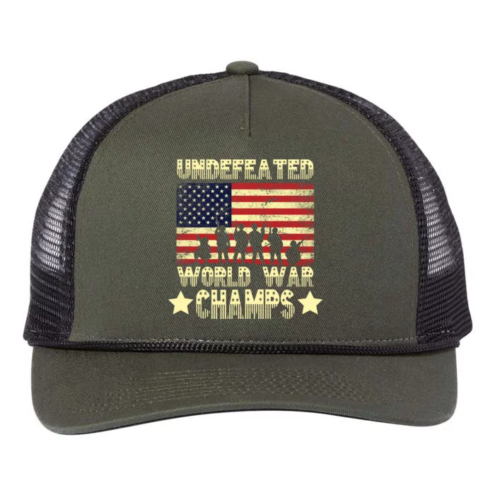 Undefeated World War Champs Retro Rope Trucker Hat Cap