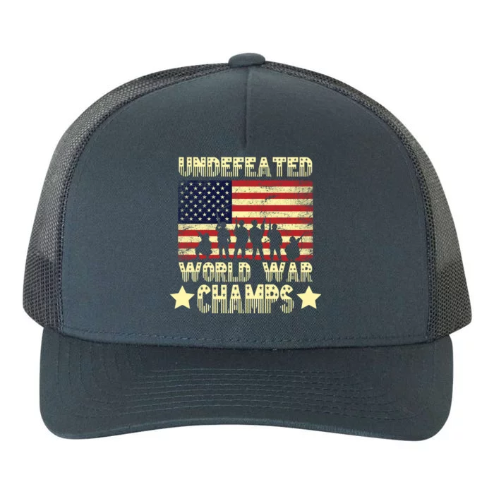 Undefeated World War Champs Yupoong Adult 5-Panel Trucker Hat