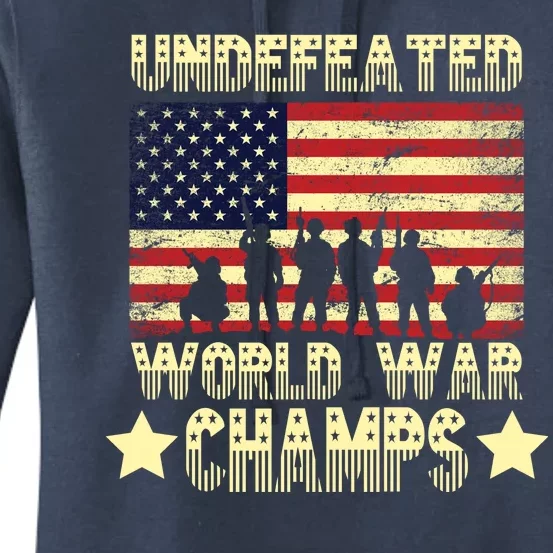 Undefeated World War Champs Women's Pullover Hoodie