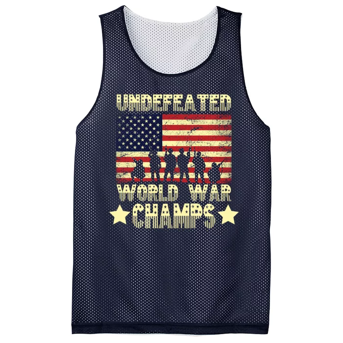 Undefeated World War Champs Mesh Reversible Basketball Jersey Tank