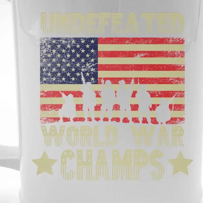 Undefeated World War Champs Front & Back Beer Stein