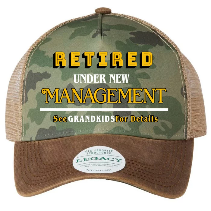 Under New Management Grandkids Retirement Legacy Tie Dye Trucker Hat