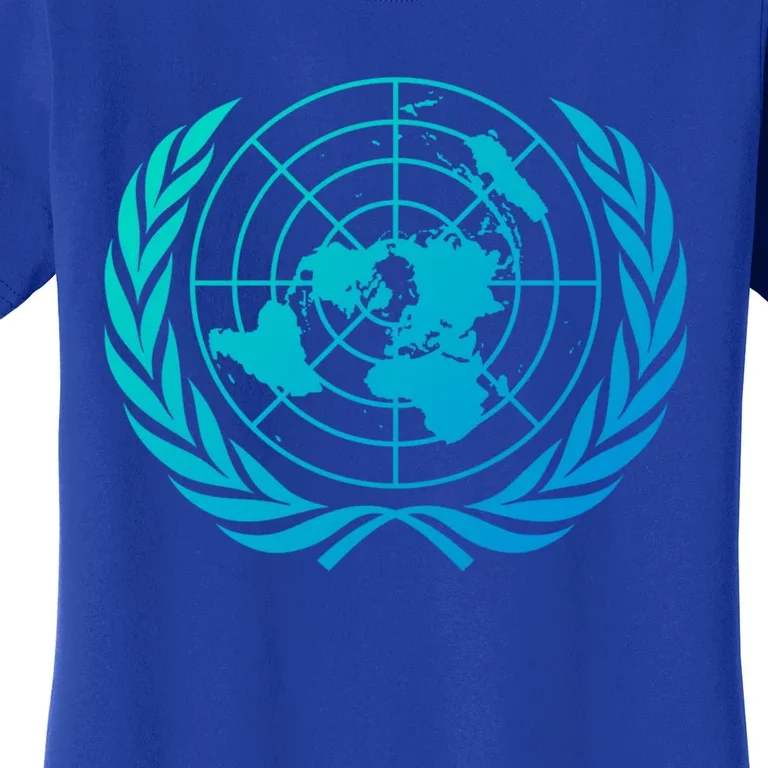 United Nations Flag Un United Nations Emblem Meaningful Gift Women's T-Shirt